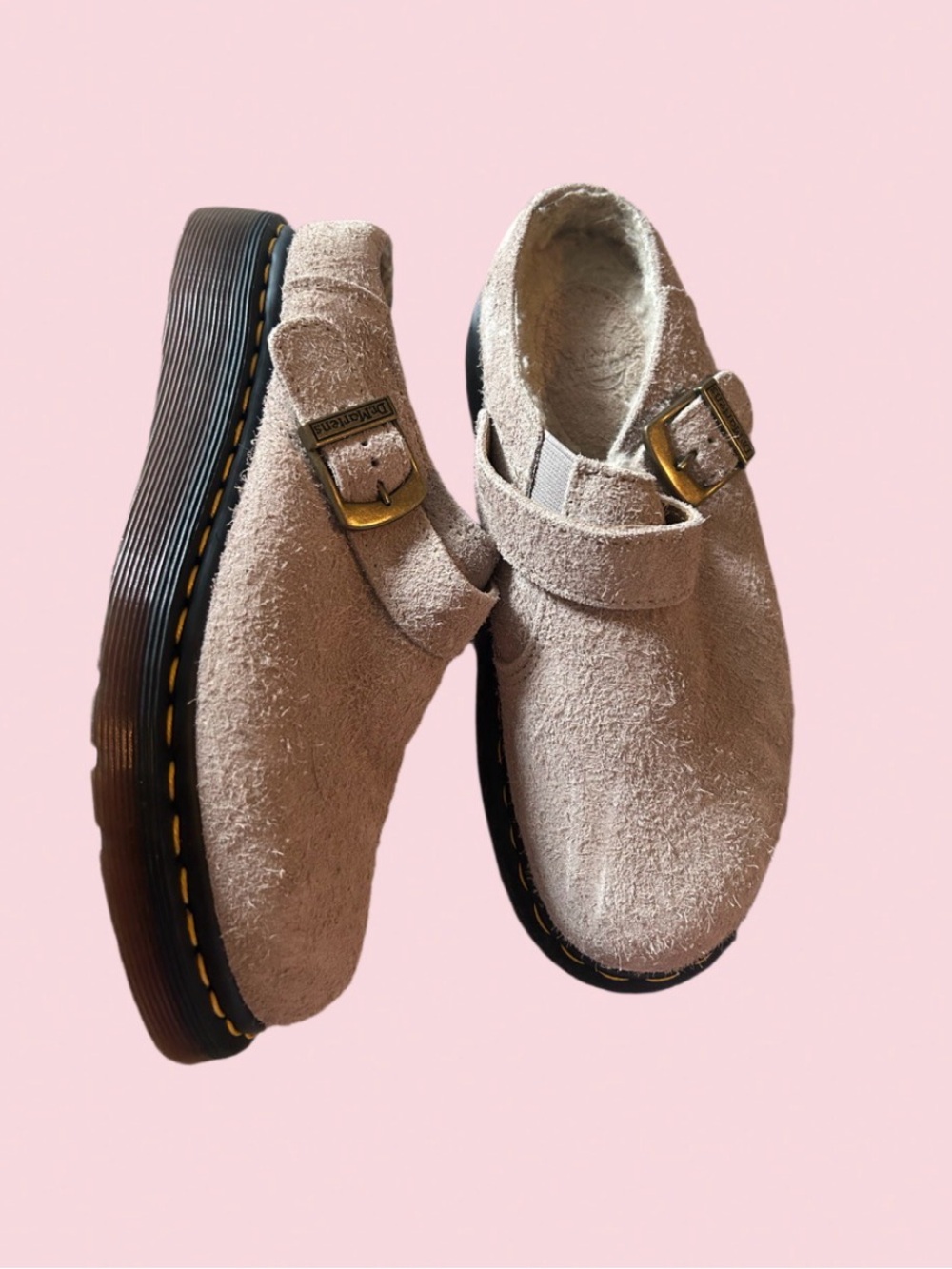 Dr martens shearling clogs